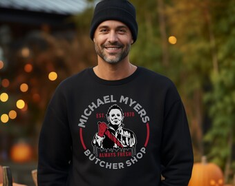 Michael Myers Butcher Shop Sweatshirt - Halloween Horror Movie Apparel