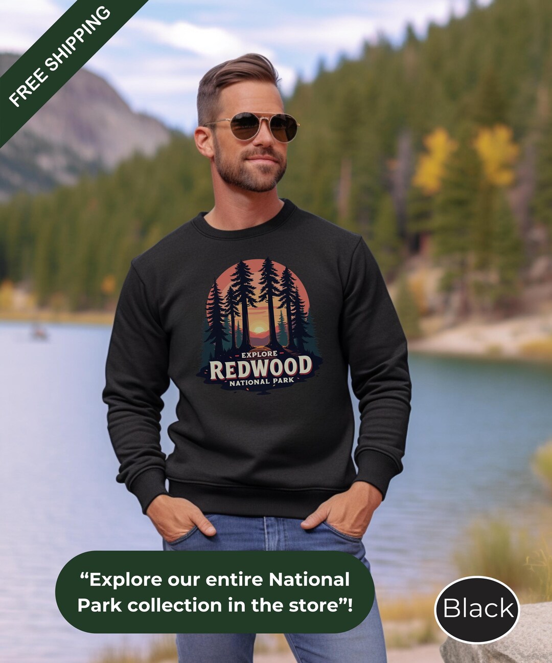Redwood National Park Sweatshirt,explore National Park Hoodie,vintage