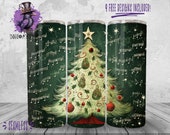 Christmas Tumbler Wrap Png, 20 oz Xmas Tree Tumbler Background Design, Christmas Music Sublimation Graphics, Holiday Instant Download