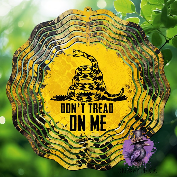 Don't Tread On Me Wind Spinner Png, 10in Patriotic Windspinner Design,  American Sublimation Graphics, Gadsden Flag Instant Digital Download