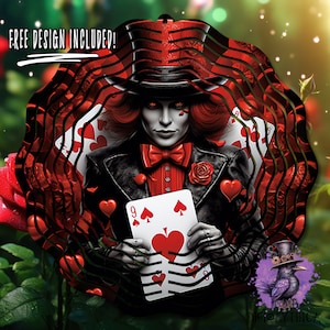 Wonderland Wind Spinner Png, Mad Hatter Windspinner Design, Fairytale Sublimation Graphics, Alice in Wonderland Instant Digital Download