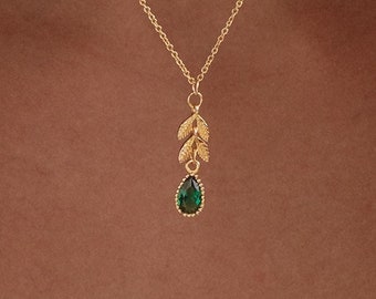 Collier de pierre de naissance de blé personnalisé, collier de pierre de naissance vintage, pendentif de pierre de naissance, cadeau d'anniversaire, cadeaux de demoiselle d'honneur, bijoux de pierre de naissance