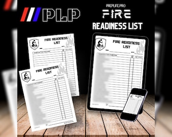 LISTA DE VERIFICACIÓN DE PREPARACIÓN PARA INCENDIOS / Lista de verificación de preparación para emergencias, Lista de verificación de evacuación, Lista de preparación para emergencias, Suministros básicos, Imprimible, Descarga instantánea