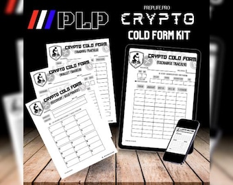 Kit de formularios de criptomonedas en frío / Formularios de criptomonedas, Formularios de criptomonedas en frío, Rastreador de contraseñas, Registro de operaciones, Criptomoneda, Rellenable, Imprimible, Descarga instantánea