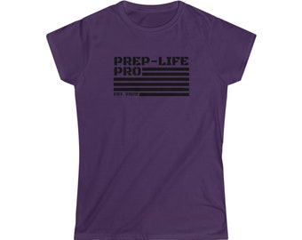 Camiseta de estilo suave con bandera del PLP para mujer