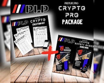 Paquete PLP CRYPTO PRO / Guía de criptomonedas, Seguridad digital, Monedero de criptomonedas, Imprimible, PDF, Descarga instantánea, Formularios de criptomonedas, Almacenamiento en frío