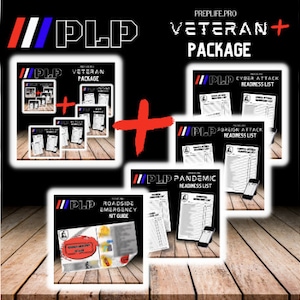 PLP VETERAN+ PACKAGE | Emergency Prep, Evacuation Checklist, Emergency Preparedness List, Basic Supplies, Printable, Instant Download