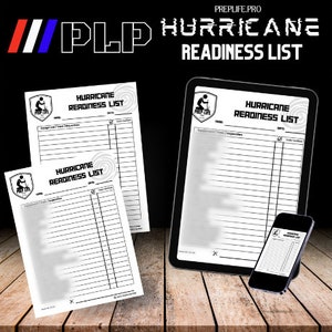 HURRICANE READINESS CHECKLIST | Emergency Prep, Evacuation Checklist, Emergency Preparedness List,Basic Supplies, Printable,Instant Download