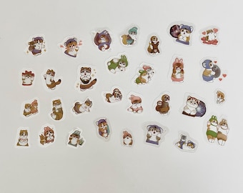 Mini Mofusand stickers - pack of 15 | stickers, journaling, scrapbooking supplies