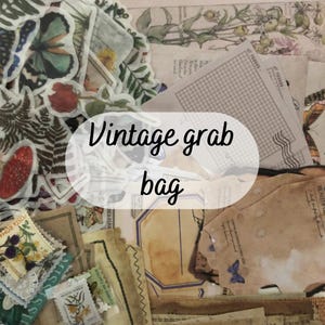 Sac à main pour scrapbooking vintage - éphémères, autocollants, échantillons de ruban adhésif en Washi