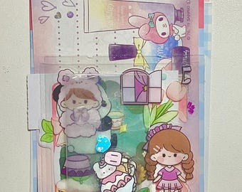 Mini kawaii stationery grab bag: journaling, scrapbooking, stickers, memo sheets