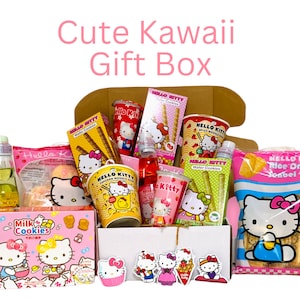 Ultimate Hello Kawaii Cute Kitty Box Japanese Candy Snacks Kitty Candy Gift Box Anime Candy Snacks Treats Asian Exotic Ramen Rumune Drinks