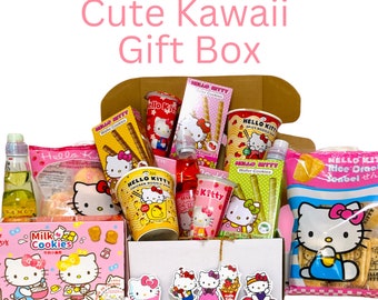 Ultimate Hello Kawaii Cute Kitty Box Japanese Candy Snacks Kitty Candy Gift Box Anime Candy Snacks Treats Asian Exotic Ramen Rumune Drinks