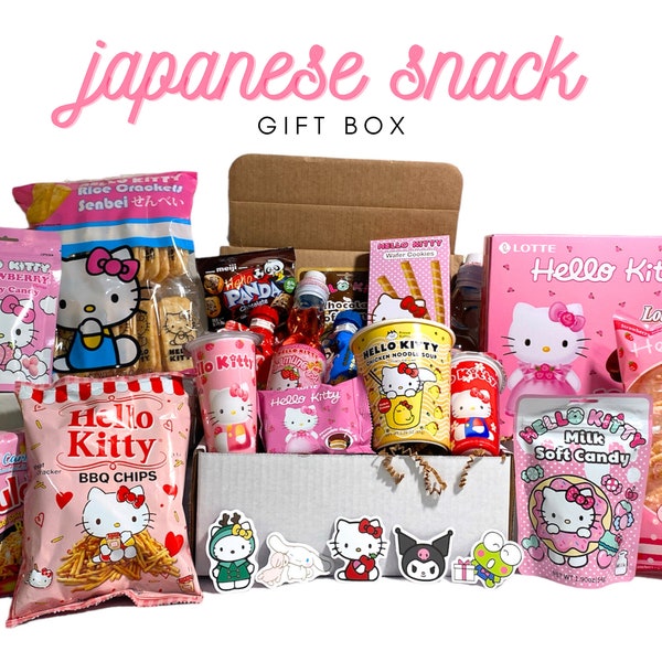 Super Cute Hello Kawaii Cute Kitty Box Japanese Candy Snacks Kitty Candy Gift Box Anime Candy Snacks Treats Asian Exotic Ramen Rumune Drinks