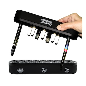 Straindaddy 510 Cartridge Caddy - Vape Pen & USB Charger Holder / Desktop Organizer With Sativa, Hybrid, Indica Labels