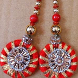 Latkan for blouse  Traditional Hanging Craft, Latkan for Blouse Sarees Lehenga  Indian hanging tassel trim Handmade  Red  color set 1 PC