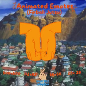 Animated Fireball Jutsu Emote, Naruto, Hand Sign Emotes/ Streamer/ Gamer/ Emote for Streaming - Twitch, Kick, Discord, YouTube