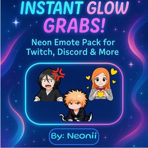Paquete de gestos inspirados en Soul Reaper / Gestos de anime Chibi Gamer para Twitch y Discord, descarga instantánea