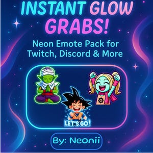 Glowing Saiyan Energy – Chibi Emote Pack | Inspired Mini Warriors | Gamer + Stream Aesthetic Vibes