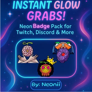 Anime Devil Fruit Badges: Pirate Streamer Graphics (Digital Download)
