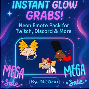 Pacchetto MEGA SPECIALE di Emote dei cartoni animati dell'infanzia, Emote dei cartoni animati degli anni '90/Streamer/Gamer/Emote per lo streaming - Twitch, Discord, YouTube