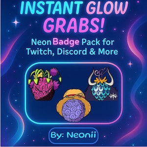Anime Pirate Devil Fruit Badges: Twitch/Discord/YouTube Streamer Pack (Digital Download