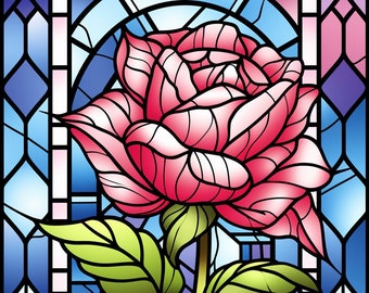 Libro para colorear con flores sobre vidrieras - Descubre el hermoso mundo de los colores 100 páginas para colorear para imprimir Hermosos motivos florales