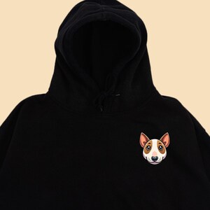 Bull Terrier-hoodie, hoodie met schattige hondenprint, handgemaakt en gedrukt in de VS
