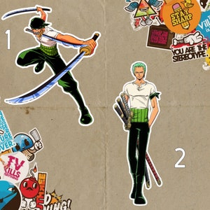 Vinil Sticker Calcomania One Piece Zoro Roronoa Perfil