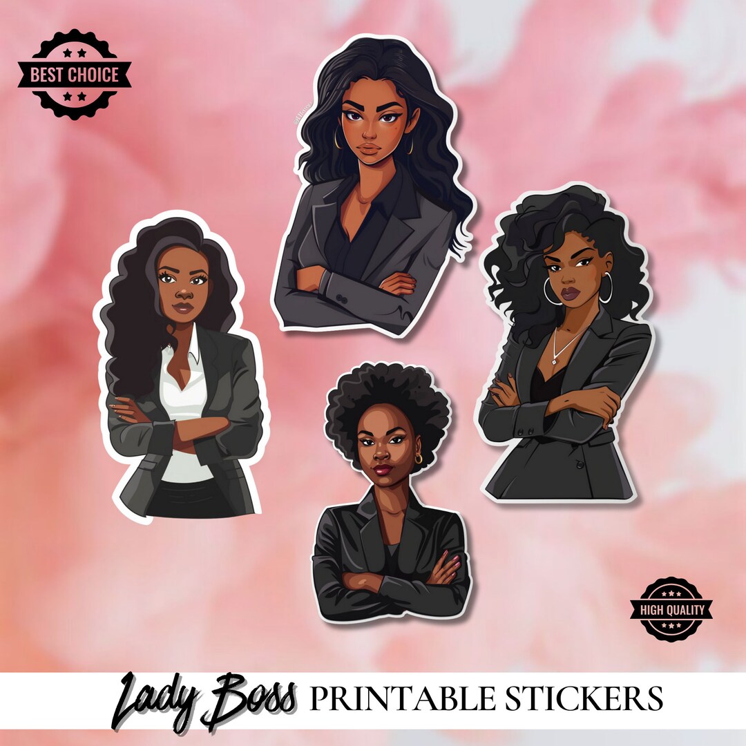 Boss Women Stickers Set - Printable Stickers - Goodnotes Planner ...