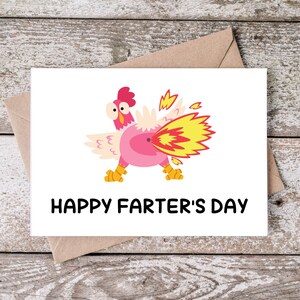 Carte de fête des pères drôle, téléchargement numérique instantané, Happy Farter's Day, carte imprimable, 5 x 7, carte papa humoristique, carte blague papa