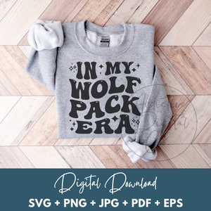 私のウルフパック時代 SVG PNG、友達グループ SVG、チーム結束シャツ PNG SVG、面白いウルフパックギフト デジタル Jpg Eps Pdf グラフィック