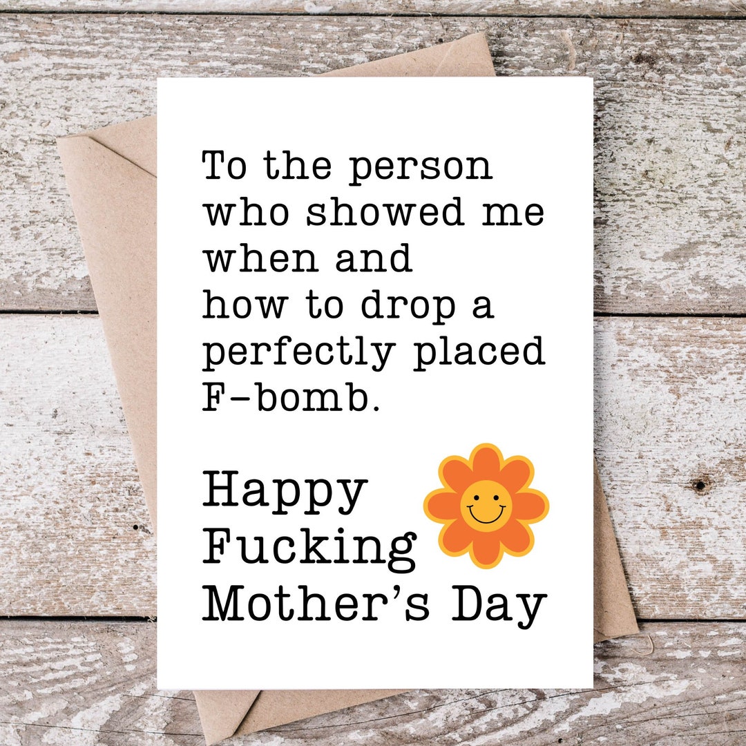 Printable Mother's Day Card 5x7, Instant Download PDF, Funny Gift for ...