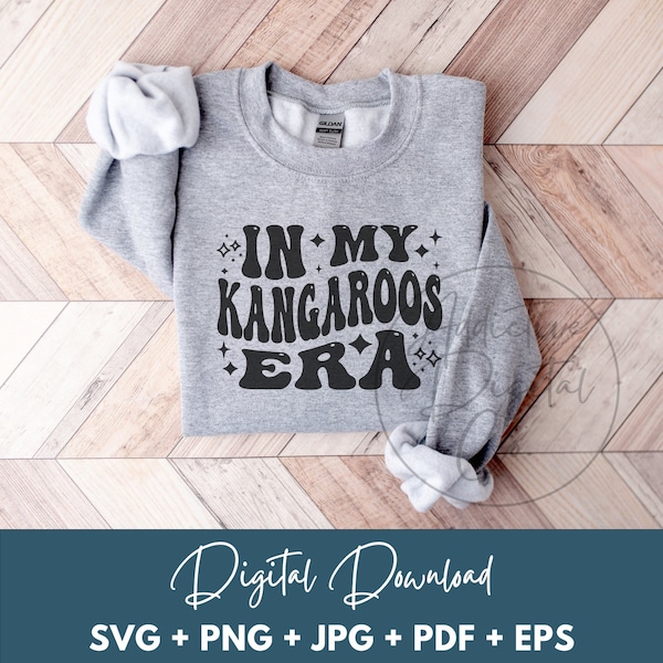 In My Kangaroos Era Svg Png, Kangaroos Svg, Roos Svg, School Sports Mascot Shirt Svg, Funny Kangaroos Gift Digital Jpg Eps Pdf Graphic