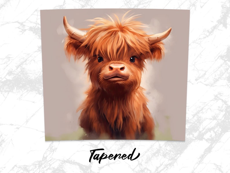 Cute Baby Highland Cow 20 Oz Skinny Tumbler Sublimation Design ...