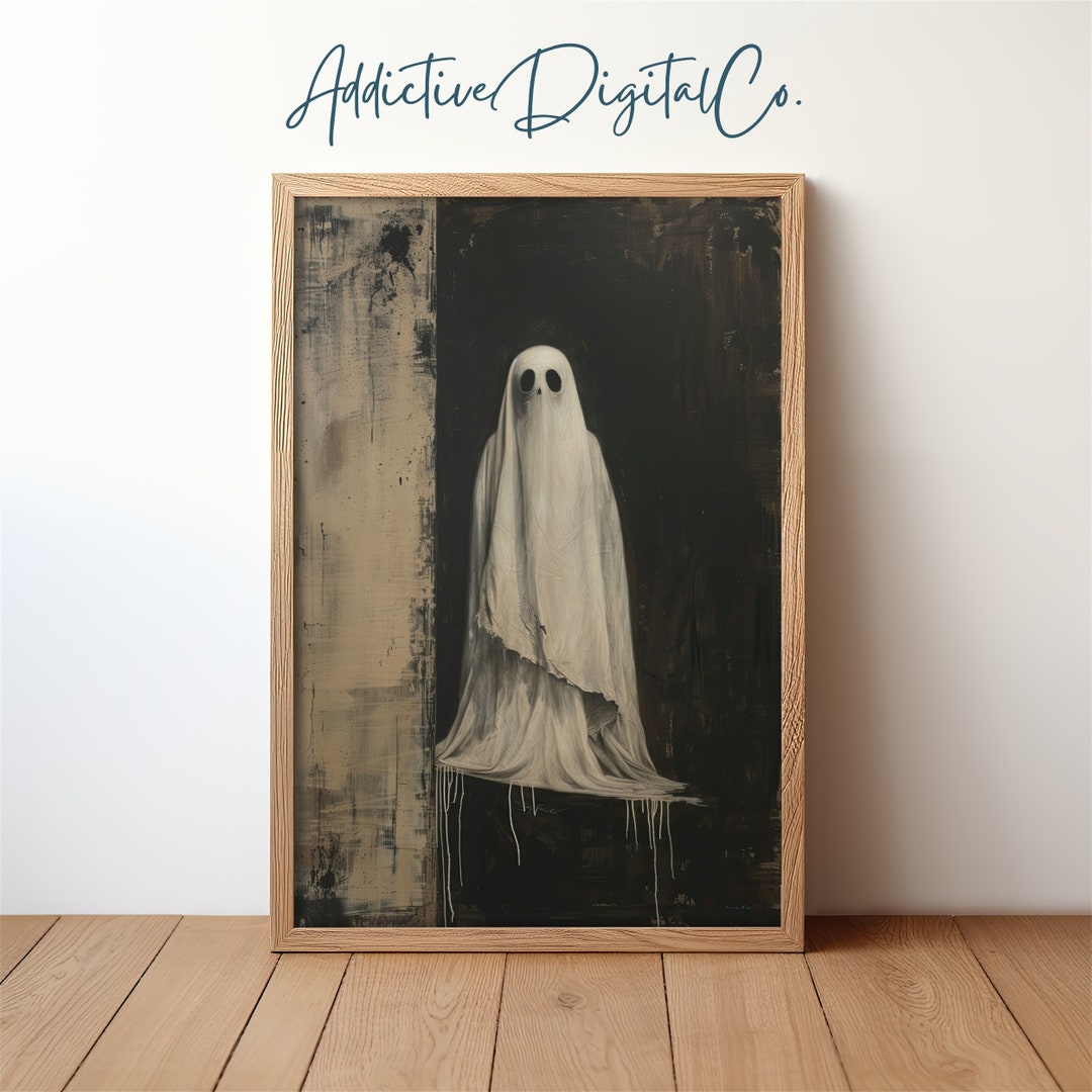 Ghost Portrait, Dark Academia Halloween Decor, Spooky Vintage Aesthetic ...