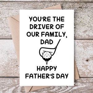Tarjeta divertida del Día del Padre, Tarjeta imprimible del Día del Padre, Descarga digital instantánea, Tarjeta del Día del Padre 5x7, Tarjeta del Día del Padre de golf