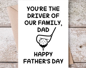 Funny Father's Day Card, Printable Father's Day Card, Instant Digital Download, 5x7 Father's Day Card, Golf Father's Day Card