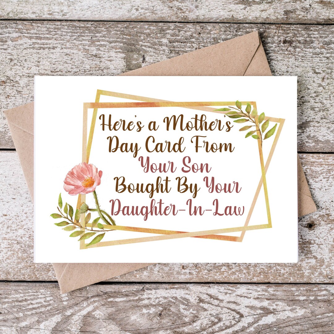 Printable Mother's Day Card, 5x7 Digital Card, Instant PDF Download, Heres A Mothers Day Card ...
