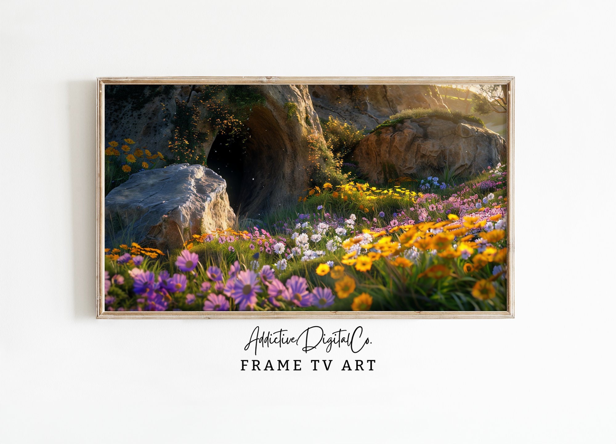 Jesus Empty Tomb Frame Tv Art, Resurrection Art Tv Decor, Easter Tv Screensaver Jpg, Christian Frame Tv Art