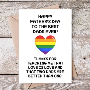 Lustige Vatertagskarte, beste Väter überhaupt, druckbare Vatertagskarte, sofortiger Download, 5x7 Karte, zwei Väter, Liebe ist Liebe, LGBTQ Gay Dads