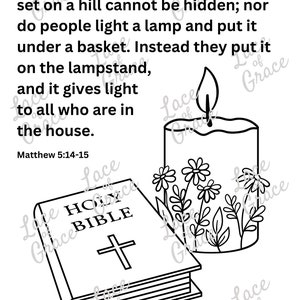 Bundle #3: 5 Bible Coloring Pages