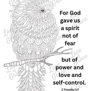 Bible Coloring Page - 2 Timothy 1:7