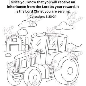 Bible Coloring Page - Colossians 3:23-24