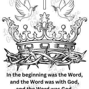 Bible Coloring Page - John 1:1