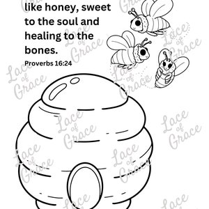 Bible Coloring Page - Proverbs 16:24