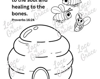 Bible Coloring Page - Proverbs 16:24