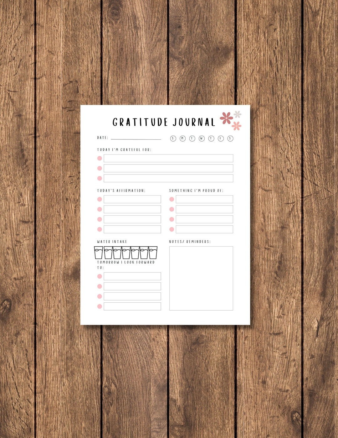 Daily Gratitude Journal, Digital Download, Printable Journal - Etsy