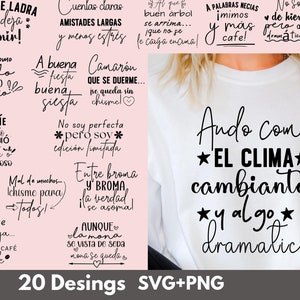 Sayings in Spanish Bundle SVG PNG, Spanish Designs svg, Spanish Sayings svg, PNG Designs, Spanish Stickers, Latina Designs, Stickers Designs