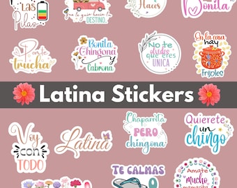 Latina Stickers PNG Bundle |Latina Stickers Png |Laptop Stickers |Spanish Stickers |Printable Spanish Sticker |Latina Saying Spanish Sticker